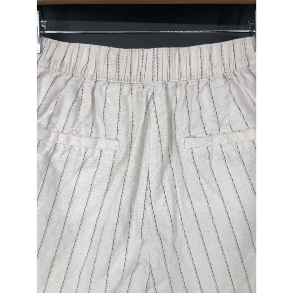 Asos Striped Linen Blend Trousers Womens 12 Beach Boho Vacation Resort Summer - Picture 5 of 10